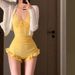 New 2026 Women's One Piece Swimsuit Slimming Conservative Long Sleeved Cover up Hot Spring Dopamine_ecoleips.com