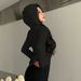 Women's Clothing Women's Slim Fit V Neck Hooded Top Stretchy Versatile Flattering Early Autumn Casual Wear For Everyday And Commuting_ecoleips.com