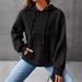 Women's Long Sleeve Casual Pullover With Pockets - Soft Stretch Polyester Blend, Comfortable & Stylish, Plus Size Available In Multiple Colors_ecoleips.com