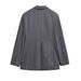 ZA Self-designed European American Style Women's Fashion Elegant And Intellectual Double-breasted Blazer_ecoleips.com
