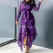 K01 New Women's Lace Hollowed Out Long Sleeved Stand Up Collar Tied Irregular Dress_ecoleips.com