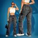 Women's Cargo Jeans High Waist Flap Pockets Oversized Fit Stretch Denim Pants - Streetwear Jogger Pants For Plus Size_ecoleips.com