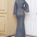 2026 New Fashio V-Neck Bodyco Sequi Europea Ad America Dress Mid-Waist Flared Sleeve Log Eveig_ecoleips.com
