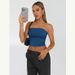 High-End Sexy Strapless Crop Top for Women European American Style Pure Slim Fit Short Vest Design Hot Women's Clothing_ecoleips.com