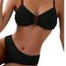 Women's Clothing Bikini Swimsuit Women's Sexy Hot Girl High Waist Solid Color Swimsuit Split Swimsuit_ecoleips.com