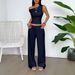 Diyun European And American Style Sports Simple Sleeveless Vest Solid Color Long Pants Set Women's Clothing 2025 Spring_ecoleips.com