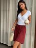 Casual Style Women's Shorts, Skin-friendly, Comfortable And Breathable, Solid Color Pattern, Loose Drawstring, Traveling Daily Commuting Party_ecoleips.com