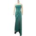 Women's Clothing Hot Selling Tube Top Mesh Diamond Piece Pleated Open Hairpin Sexy Green Evening Dress_ecoleips.com
