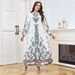 MT533 Women's Elegant Printed Casual Long Dress Fashionable Loose Fit Cross Border Style for Muslim Women_ecoleips.com