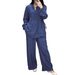 Women's Fashion Cotton Linen Set Long Sleeve Top With Half Open Placket Wide Leg Pants Autumn Casual Comfortable Clothing_ecoleips.com