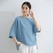 Stylish And Youthful Round-Neck Cotton And Linen Short-Sleeved Top, Loose Summer, Concealing Flesh And Slimming, Casual_ecoleips.com