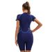Women's Clothing Short Sleeved Zippered Boxer Swimsuit Female Sexy Three Quarter Pants Surfing Suit Tight Diving Suit Swimsuit_ecoleips.com