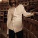 Slim Fit Women's Cotton Shirt Long Sleeved White Collared Crossover Design Irregular Cardigan Top New Style 2025_ecoleips.com