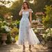 Women's Summer Floral Print Dress Spaghetti Strap Long Fairy Cinching Waist Fishbone Design Travel Vacation Dress_ecoleips.com