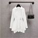 Women's Clothing Large Size Women's Clothing Stylish Waist Slim Shirt Fat Mm Summer Long Sleeved Shirt_ecoleips.com