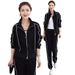 Women's Clothing Casual Sports Suits Spring And Autumn New Women's Fashion Age Reducing Slim Cardigan Sweatshirt Sweatpants Two Piece Suit_ecoleips.com