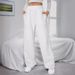 Women's Clothing Embossed Elastic Waist Women's Temperament Loose Trousers Casual Sweater Wide Leg Pants_ecoleips.com