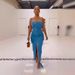 Women's Clothing Washed Denim Jumpsuit Dress Waist Tube Top Sexy Slit_ecoleips.com