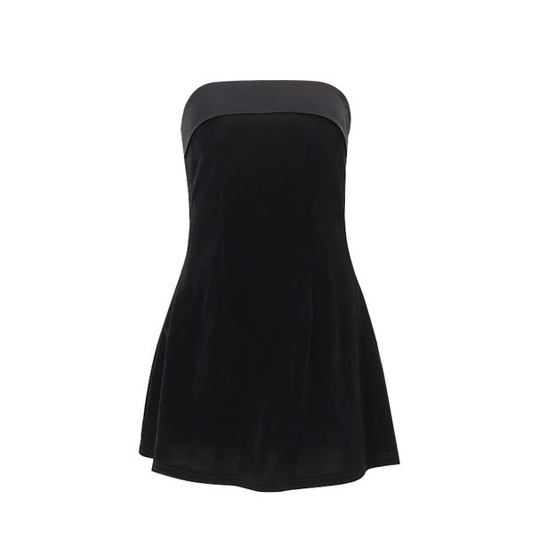Women's Backless One-Shoulder Tube Top Dress Fashion Sexy Hot Girl Design Winter New_ecoleips.com
