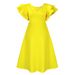 Women's Ruffle High-Waist A-Line Skirt New Style Banquet Party Dress_ecoleips.com