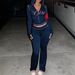 Women's Clothing Slim Fit Hooded Jacket And Trousers Set INS Fashion Sporty Print Design For Spring/Autumn_ecoleips.com