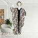 Muslim Patchwork Printed Robe Hot Sale Loose Printed Sequined V Neck Dress_ecoleips.com