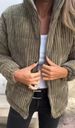 Women's Corduroy Stand Collar Long Sleeve Short Pocket Jacket - Autumn Winter Casual Outerwear (Orange, Navy, Green, Black, Gray, Brown, Blue, Red)_ecoleips.com