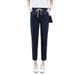 Spring Summer New Plus Size Women's Nine-point Solid Color Harem Cotton Linen Carrot Loose Casual Pants_ecoleips.com
