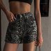 Women's Clothing Leopard Print Denim Shorts New High Waist Long Legs Girl Denim Shorts Trend Ins_ecoleips.com
