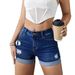 Women's Clothing Denim Shorts Elastic Curled Shorts Spot_ecoleips.com