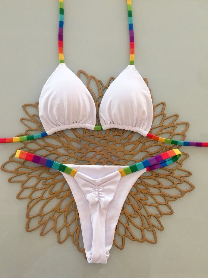 Women's Sexy Color Blocked Leopard Print Bikini Swimsuit European American Style Swimwear_ecoleips.com