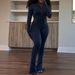 Women's Slim Fit Long Sleeve Tracksuit Set - Stretchy Polyester & Spandex Outfit For Yoga, Gym & Casual Wear (Multiple Colors & Sizes)_ecoleips.com
