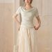 Lyocell Tencel Swing Neck Short Sleeve T-Shirt Women's Summer Waist French Green Shoulder Top_ecoleips.com