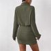 Cross-Border European And American 2025 Autumn Winter New Bodycon Long Sleeve High Neck Ribbed Knit Sexy Dress_ecoleips.com