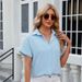 Summer New Korean Style Women's Solid Color Short Sleeve Casual Loose Shirt Top_ecoleips.com