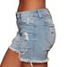 Women's Clothing Ripped Raw Edge Denim Shorts Ladies Hot Pants_ecoleips.com