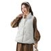 Siyu Korean Style Stand Collar Vest Women's New Down Jacket Autumn Winter Sleeveless Warm_ecoleips.com