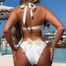 Sexy Strapless Solid Color Swimsuit European And American Style Metal Accessory Hollowed Out Bikini Women's G192RX_ecoleips.com