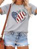 Patriotic Shirts For Women American Flag Shirt Faith Family Freedom Graphic Tee USA Star Stripes Tops_ecoleips.com