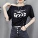 2026 Summer New Arrivals . Cross-Border Foreign Trade Women's Fashion Letter Button Loose T-Shirt Tops Wholesale_ecoleips.com