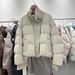 girl Girl Down For Women 2025 Winter New Short Style Petite Puffer Jacket Stylish Knitted Patchwork Korean Loose Coat_ecoleips.com