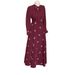 Muslim Dress Women's Elegant Floral Dress Round Neck Long Sleeve Slimming American Style Summer New Arrival_ecoleips.com