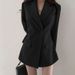 "Women's Slim Fit Korean Style Blazer Jacket - Casual Elegant Office Wear, Petite & Regular Sizes, Spring Autumn Versatile Outerwear"_ecoleips.com