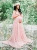 K Women's Lace Pregnant Woman Trailing Short Sleeved Jumpsuit Long Skirt Photography Photo Flying Sleeve Dress_ecoleips.com