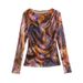 ZA& Women's Clothing 2025 Autumn Winter Style Round Neck Printed Silk Top + Half-length Straight Skirt Set_ecoleips.com