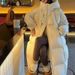 Women's Long Padded Coat Winter Warm Loose Fit Polyester Cotton Blend Jacket With Polo Collar, Plus Size Available In Beige, Black, Brown, Khaki_ecoleips.com