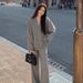 Women's Autumn Winter Wool Sweater Set V-Neck Knit Wide Leg Pants Loose Fit Casual Two-Piece Outfit Cozy Ins Style_ecoleips.com