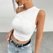 Voya Women's Sexy Spicy Girl Design With Slanted Shoulder Collar, Knitted Slim Fit, Showing Figure, Slanted Shoulder T-shirt_ecoleips.com