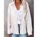 Women's Clothing New Autumn And Winter Women's Shirt Solid Color Lapel Corduroy Casual Jacket_ecoleips.com