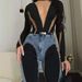 Vintage-Inspired High-Waisted Jeans – Contrast Panel & Side Slit Detail (95% Cotton, Sculpting Fit, Hand-Wash Recommended)_ecoleips.com